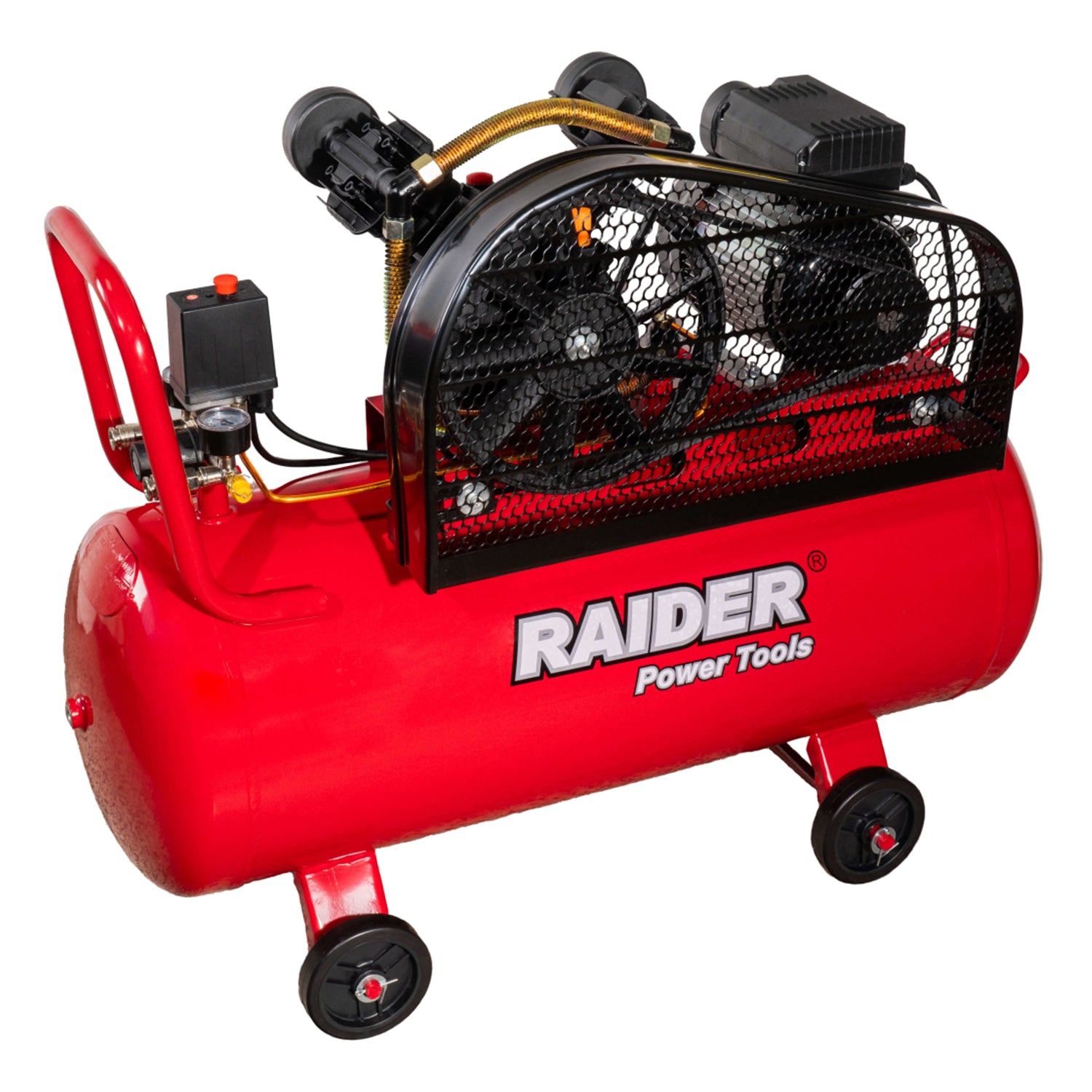 COMPRESOR AER 100L 2CP 1.5KW 170L/MIN 2 PISTOANE 8BAR 220V RAIDER