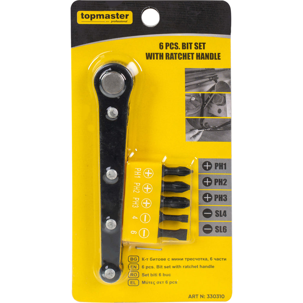 SET BITI CU CLICHET, 6 PIESE TOP MASTER