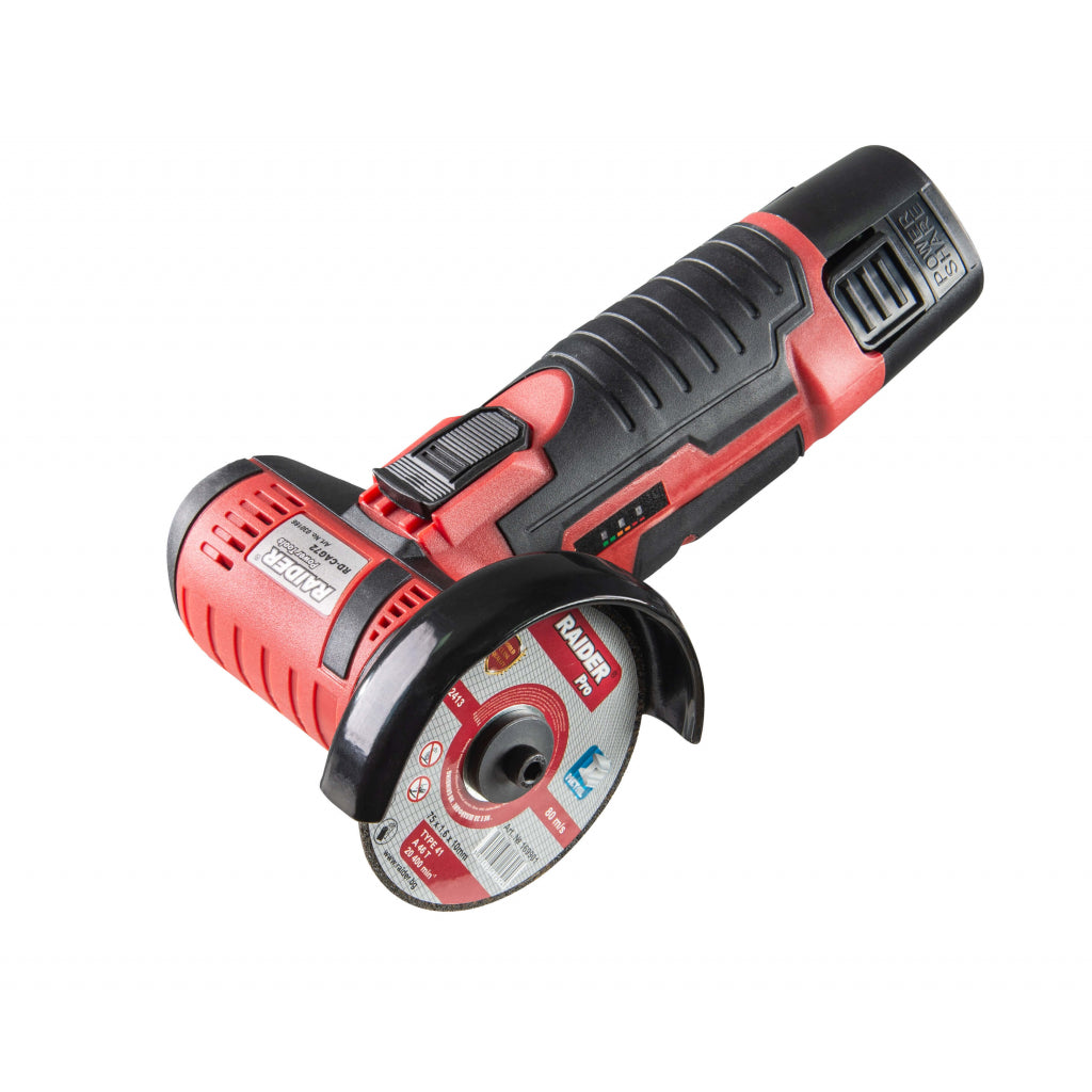 POLIZOR UNGHIULAR CU ACUMULATOR 12V 2Ah 75X10MM RAIDER