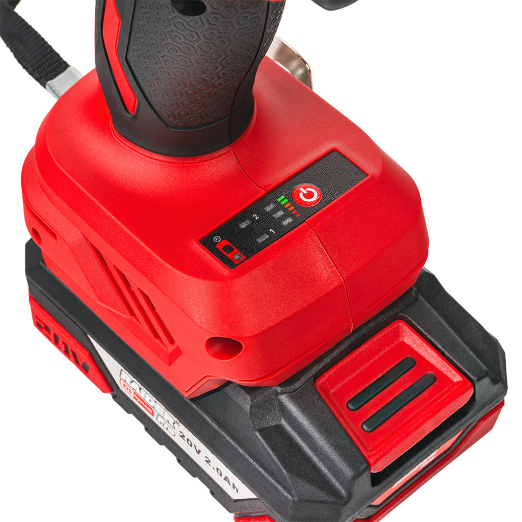 SET MASINA DE GAURIT SI INSURUBAT CU PERCUTIE 44Nm, PISTOL CHEIE CU IMPACT 1/2 320Nm CU ACUMULATOR 2X2Ah RAIDER PRO