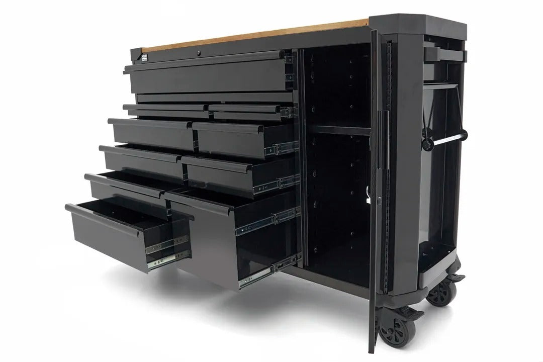 DULAP METALIC PROFESIONAL 10 SERTARE CARUCIOR MOBIL BANC DE LUCRU 147CM, BLAT LEMN MASIV HBM OLANDA