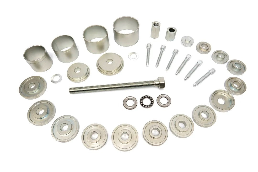 EXTRACTOR PRESA PENTRU BUCSE RULMENTI DE BUTUCI DE ROTI FUZETA, ADAPTOARE 31 PIESE HBM