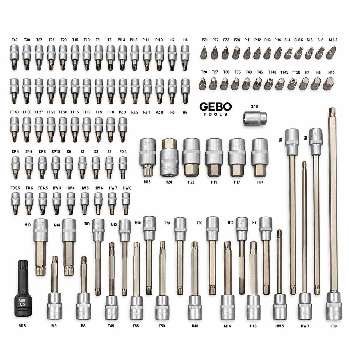 Modul dulap biti 101 piese GEBO TOOLS
