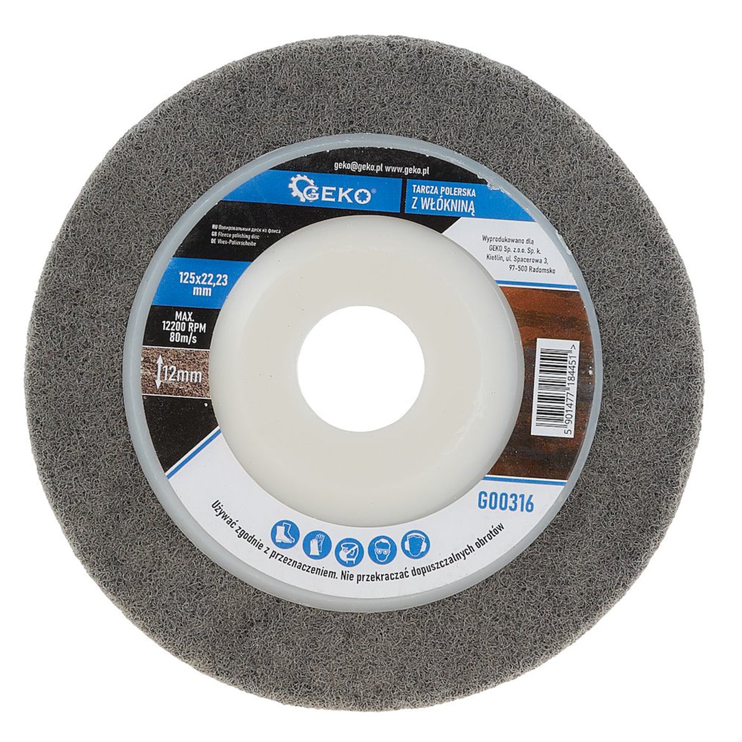 DISC ABRAZIV PENTRU SLEFUIT 125MM GEKO