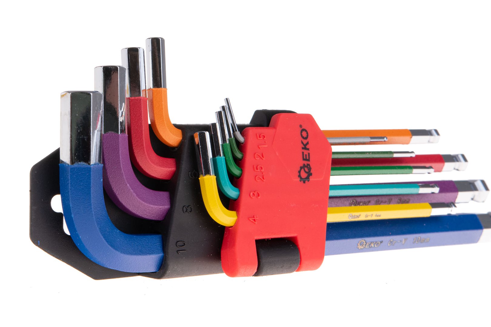 SET 9 CHEI IMBUS TIP L COLORATE CU SUPORT GEKO