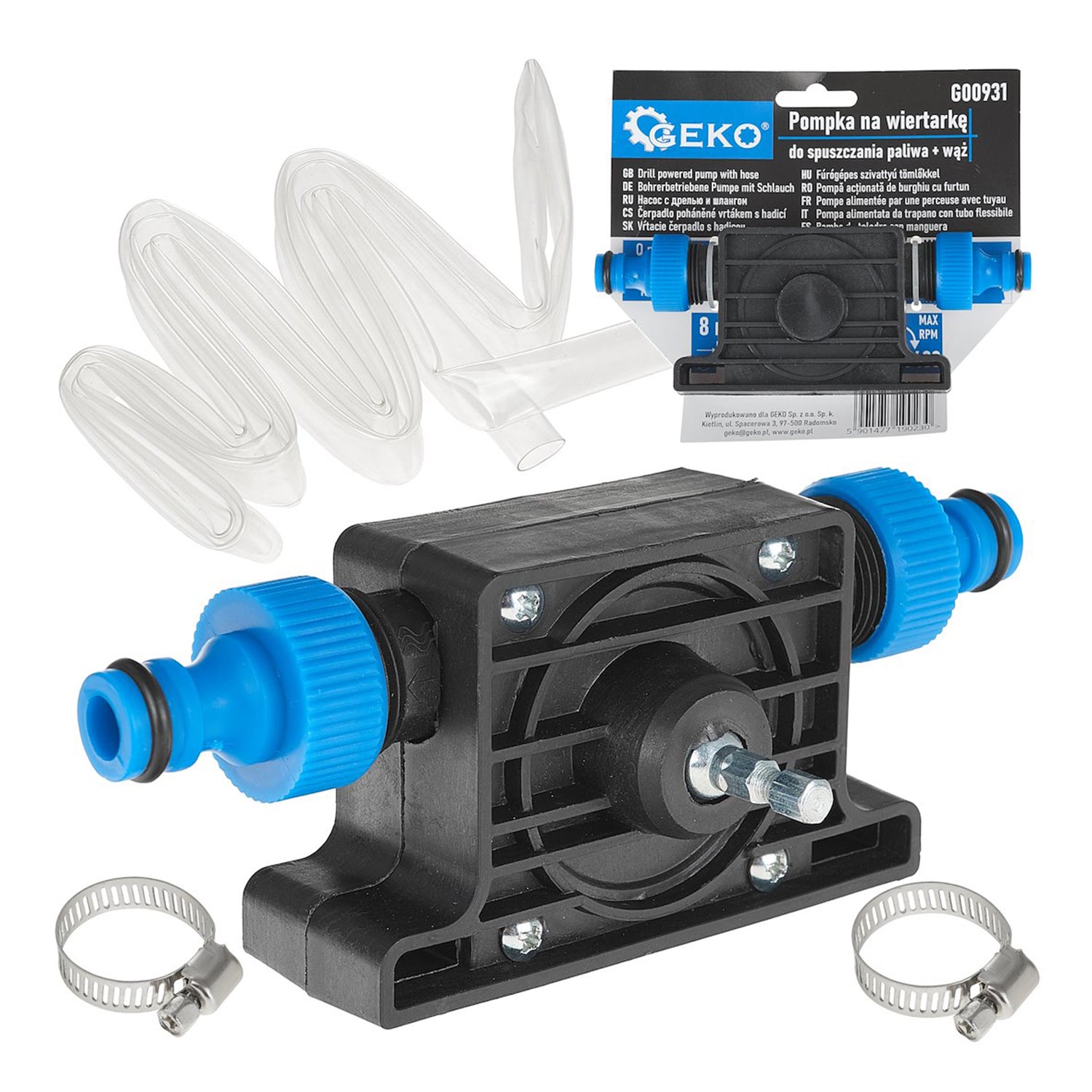 POMPA UNIVERSALA DE TRANSFER COMBUSTIBIL SI ALTE LICHIDE CU FURTUN DE 3M, ADAPTAT PENTRU BORMASINA GEKO