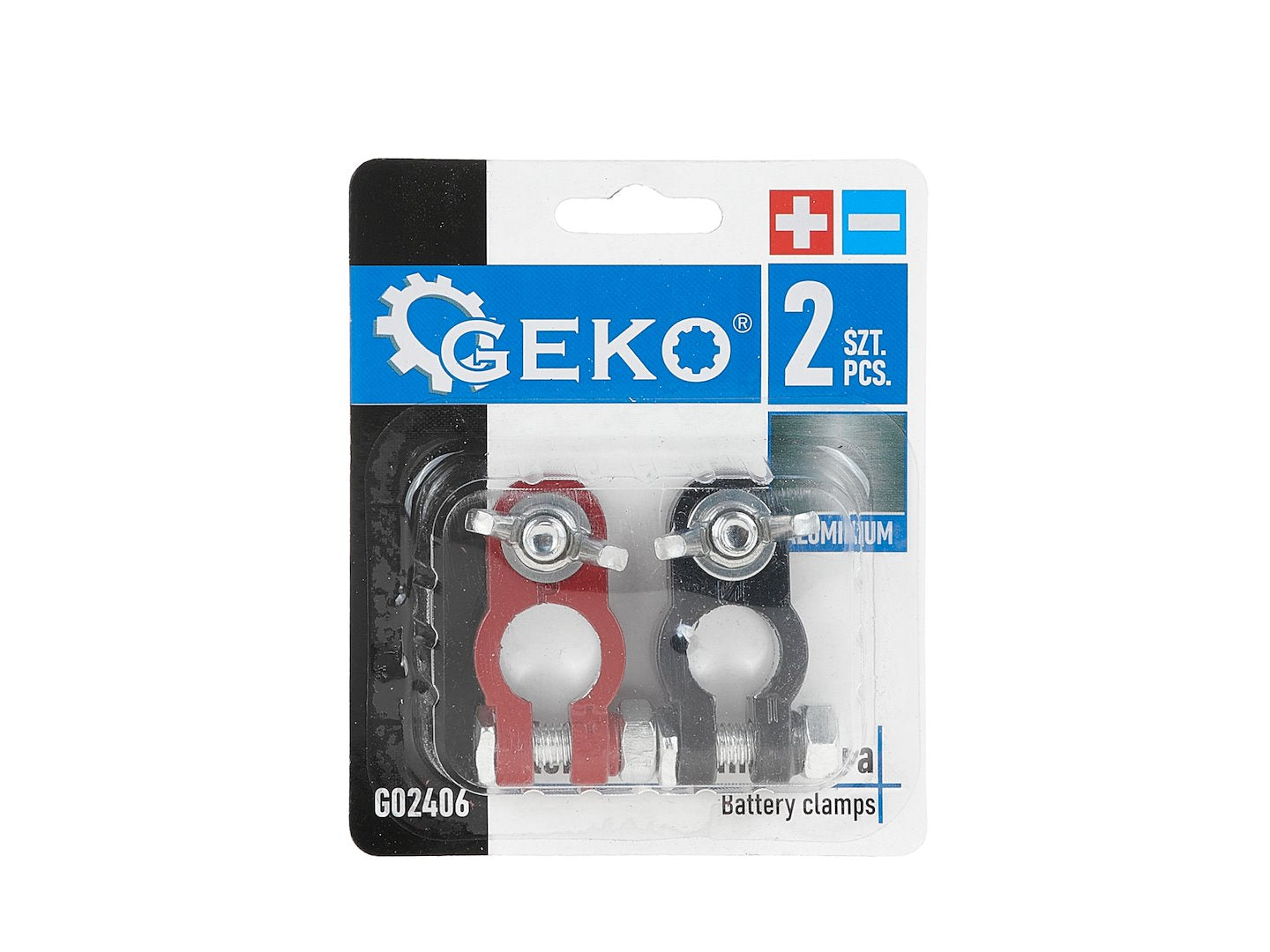 SET 2 BORNE DIN ALUMINIU PENTRU BATERIE ACUMULATOR AUTO - GEKO