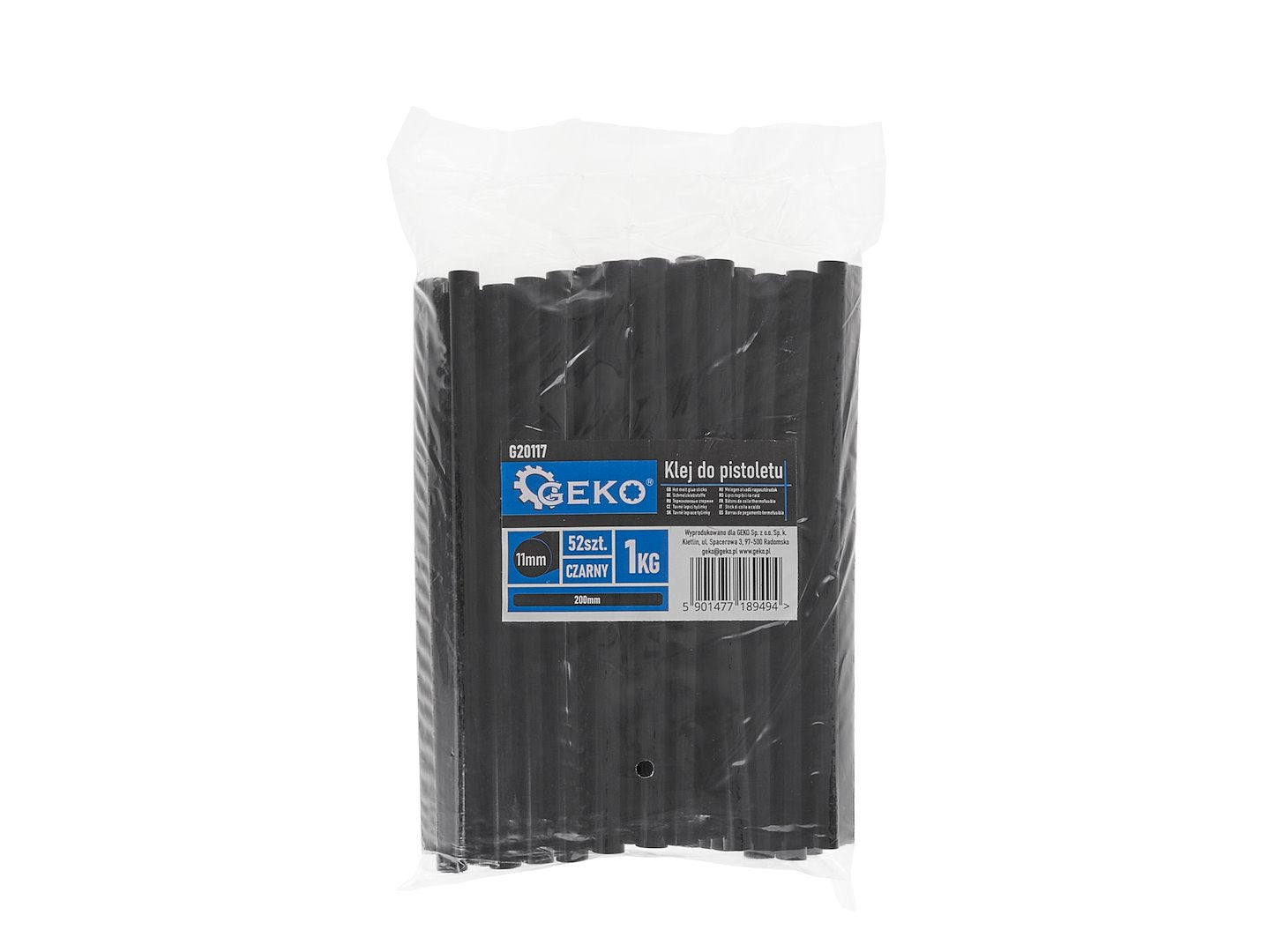 SET 52 BAGHETE DE SILICON NEGRU, 11X200 MM GEKO