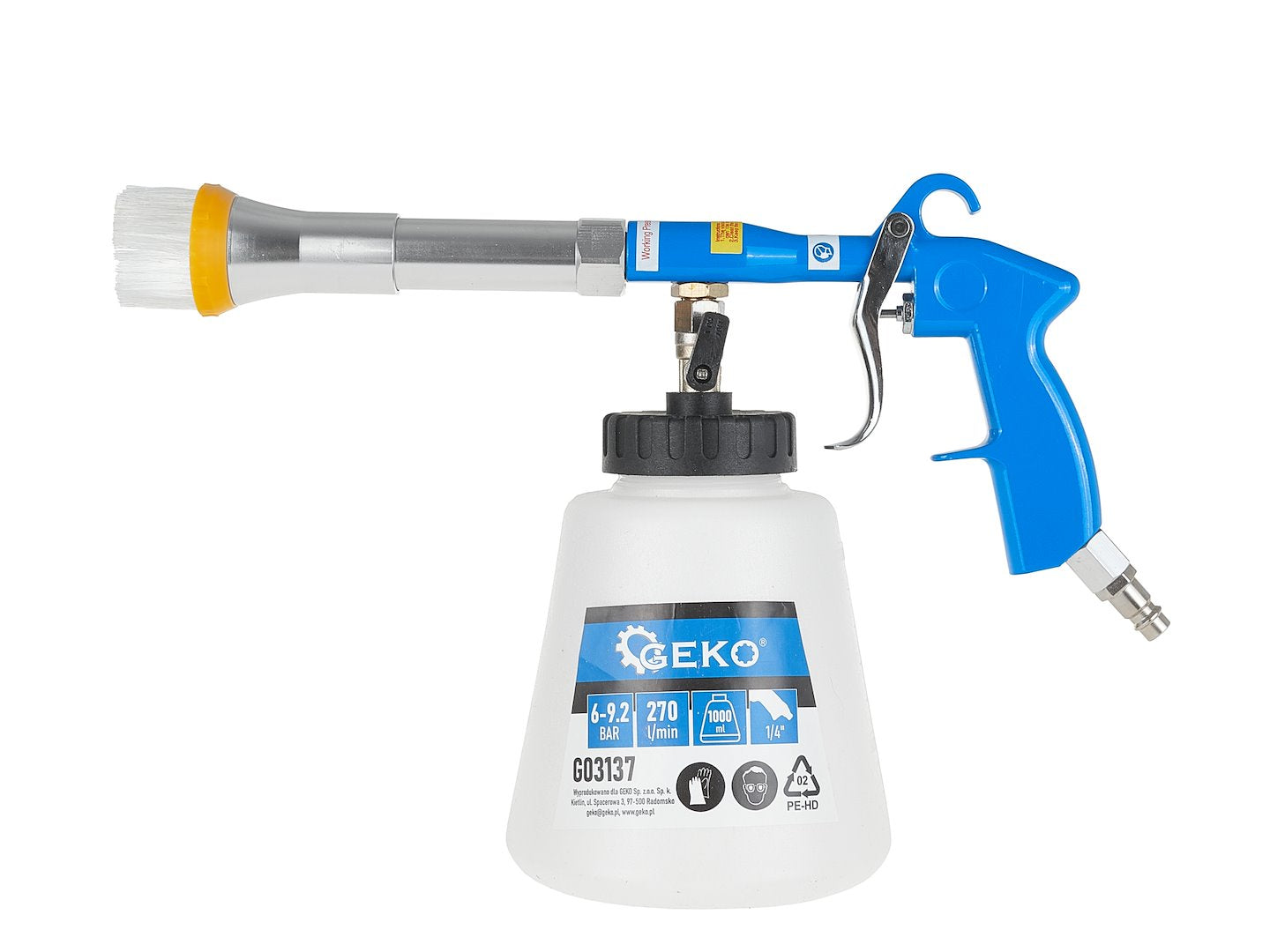 PISTOL PNEUMATIC PT SPALAT TAPITERII TORNADOR CU ADAPTOR VACUUM GEKO