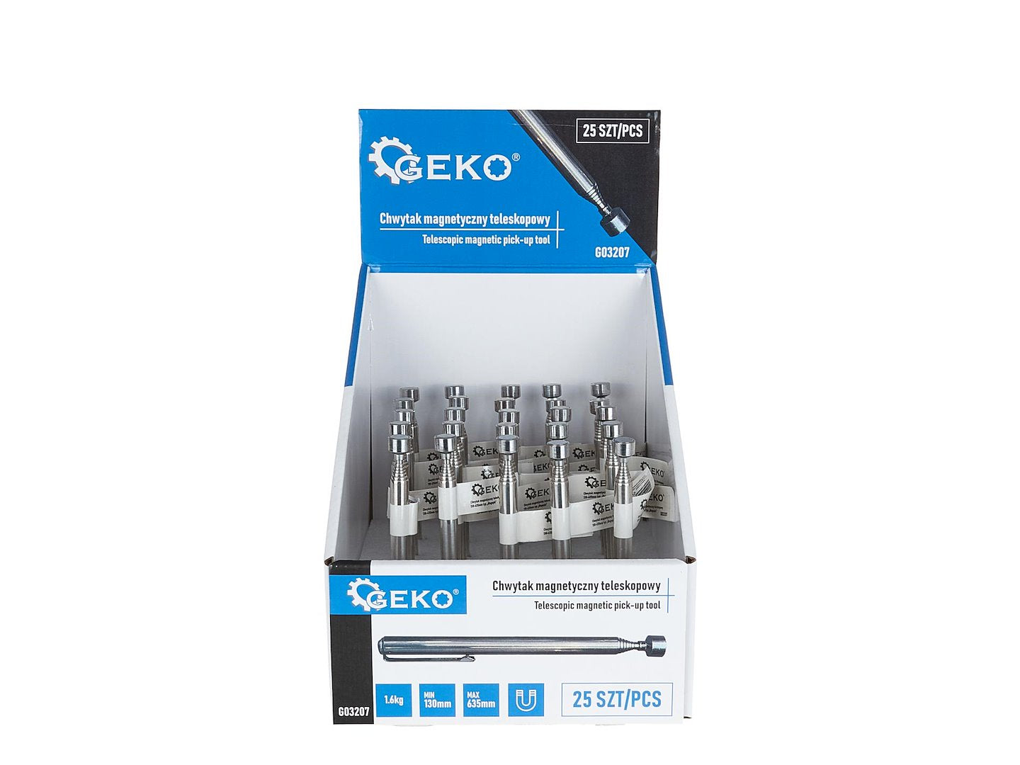 DISPOZITIV TELESCOPIC MAGNETIC PENTRU RECUPERAREA PIESELOR 130-635MM - GEKO