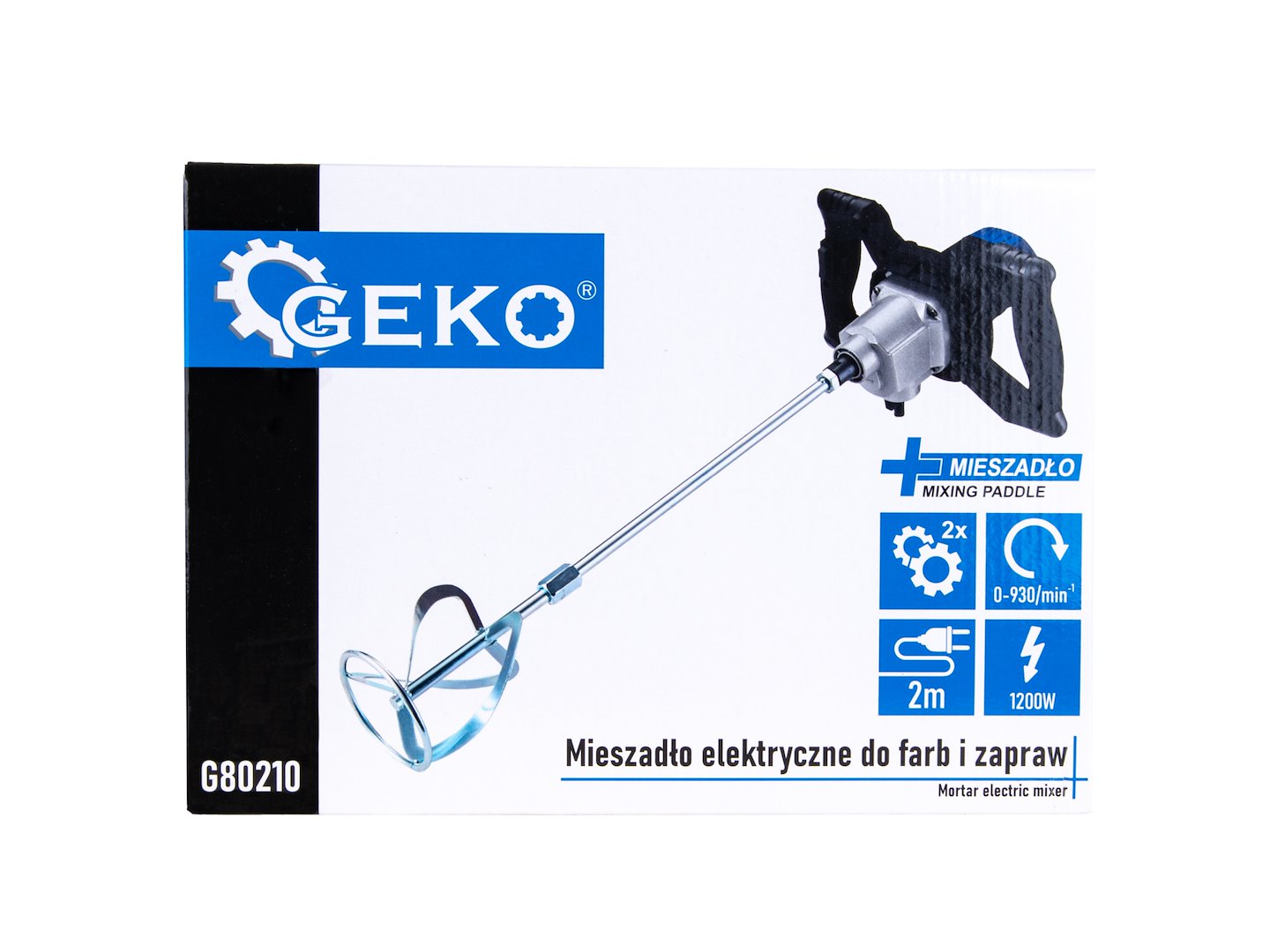 MIXER ELECTRIC 1200W 2 VITEZE M14 PENTRU VOPSELE SI MORTARE - GEKO