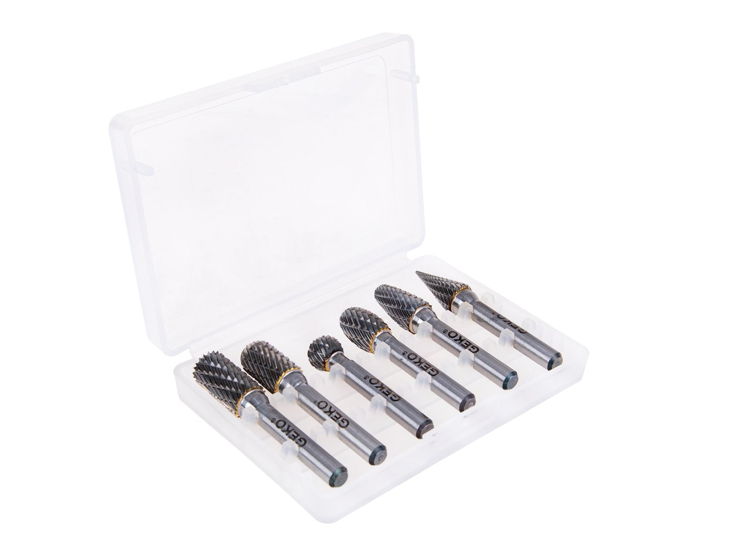 SET 6 FREZE DIN CARBURA DE TUNGSTEN PENTRU METAL 6MM GEKO