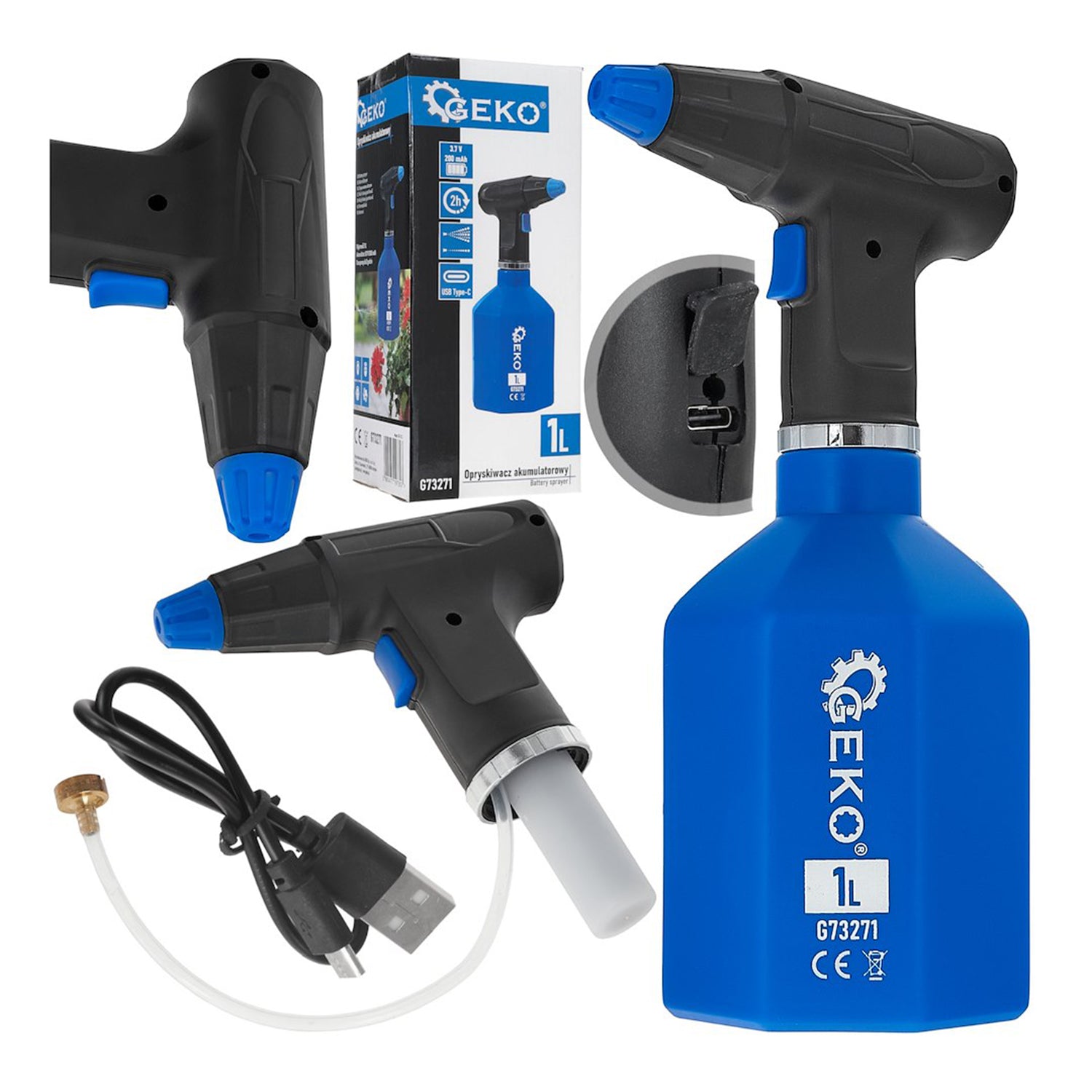 PULVERIZATOR ELECTRIC 1L CU ACUMULATOR USB-C