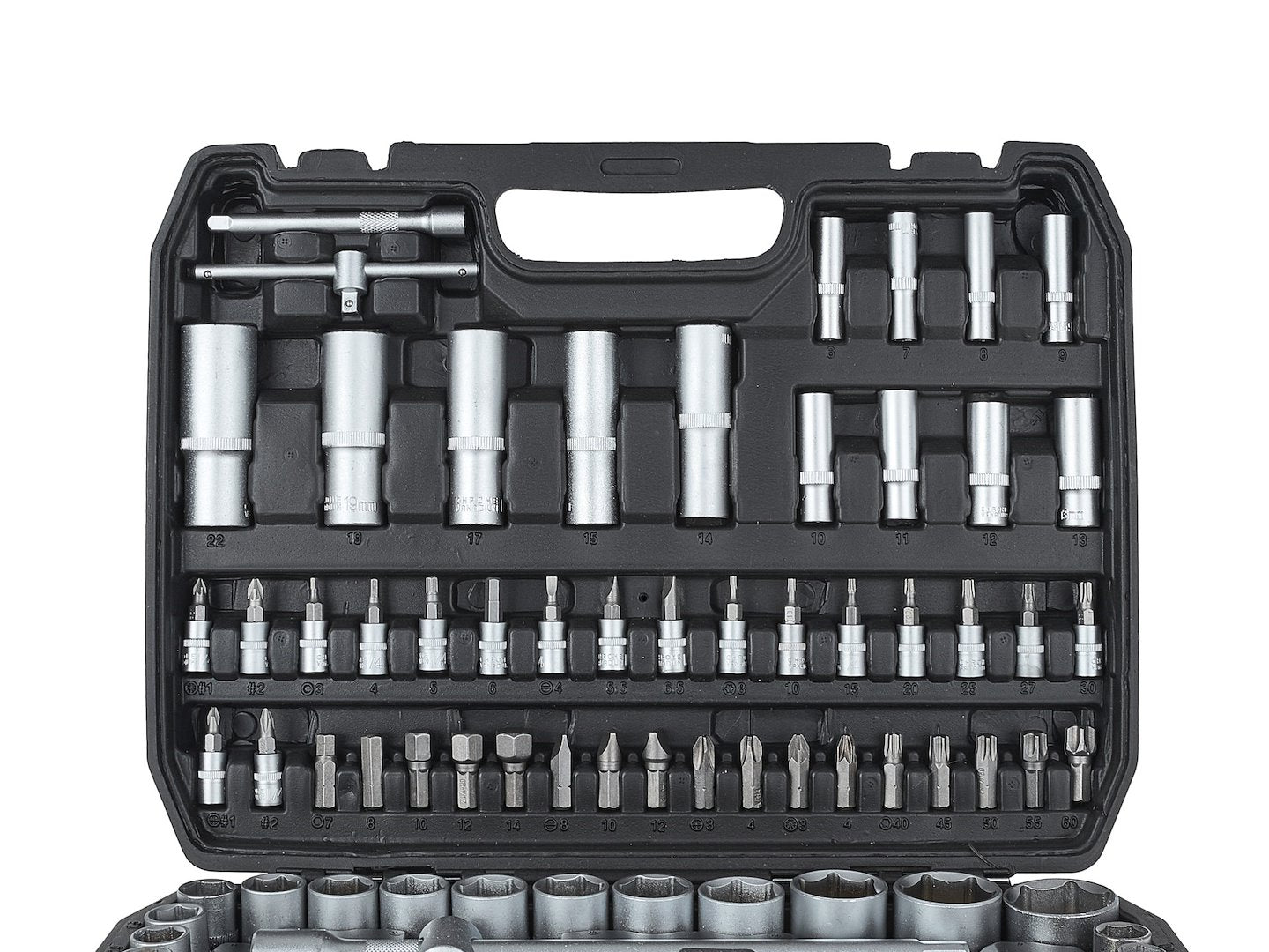 TRUSA DE SCULE 108 PIESE 1/4", 1/2" GEKO