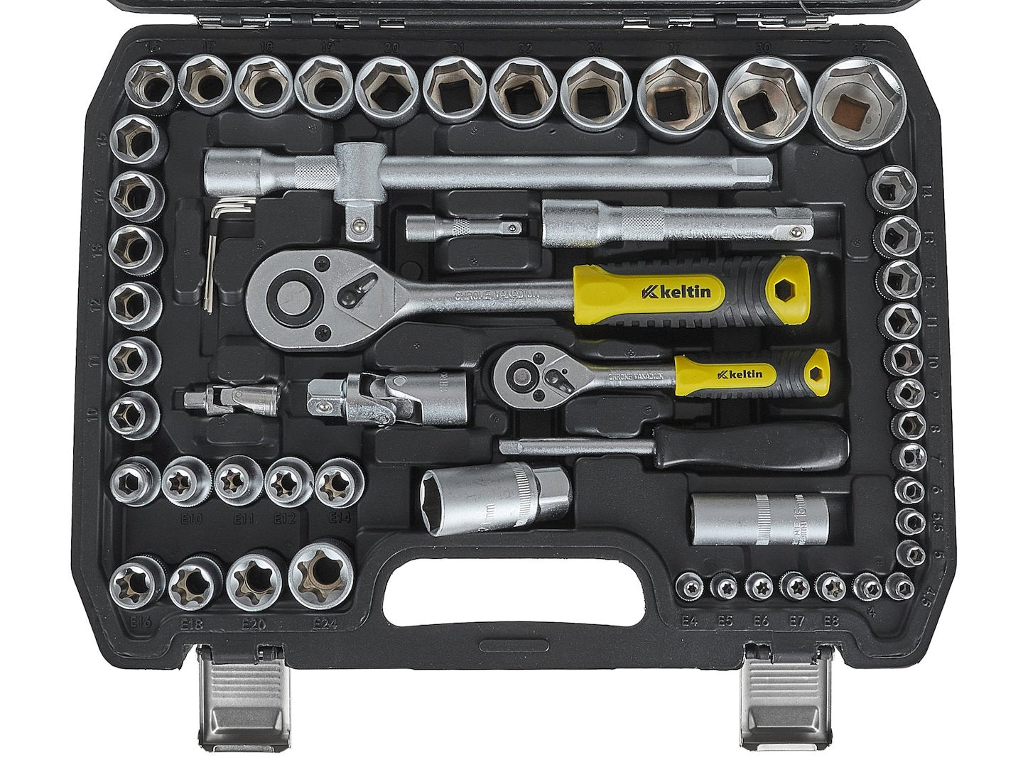 TRUSA DE SCULE 108 PIESE 1/4", 1/2" GEKO