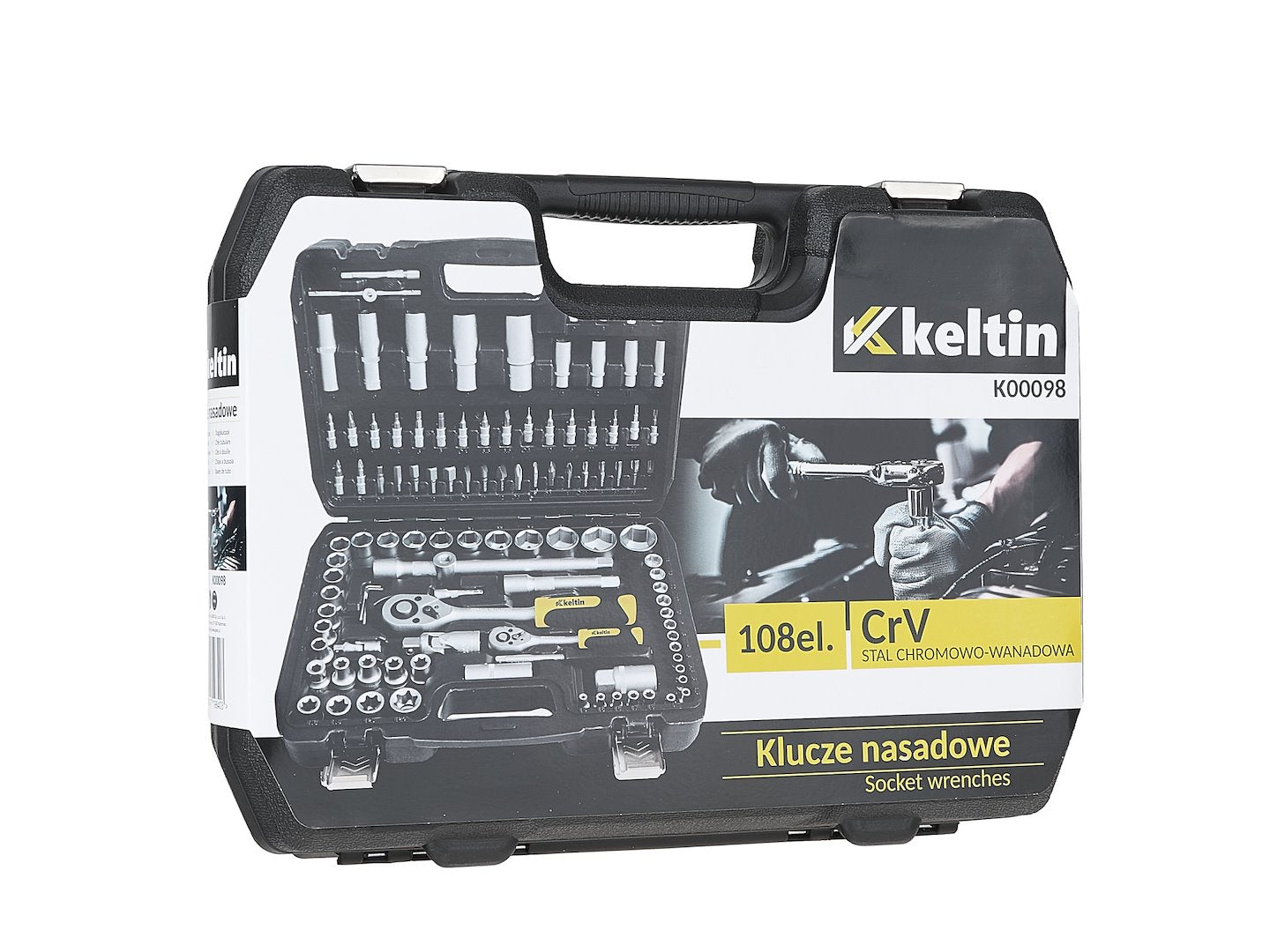 TRUSA DE SCULE 108 PIESE 1/4", 1/2" GEKO