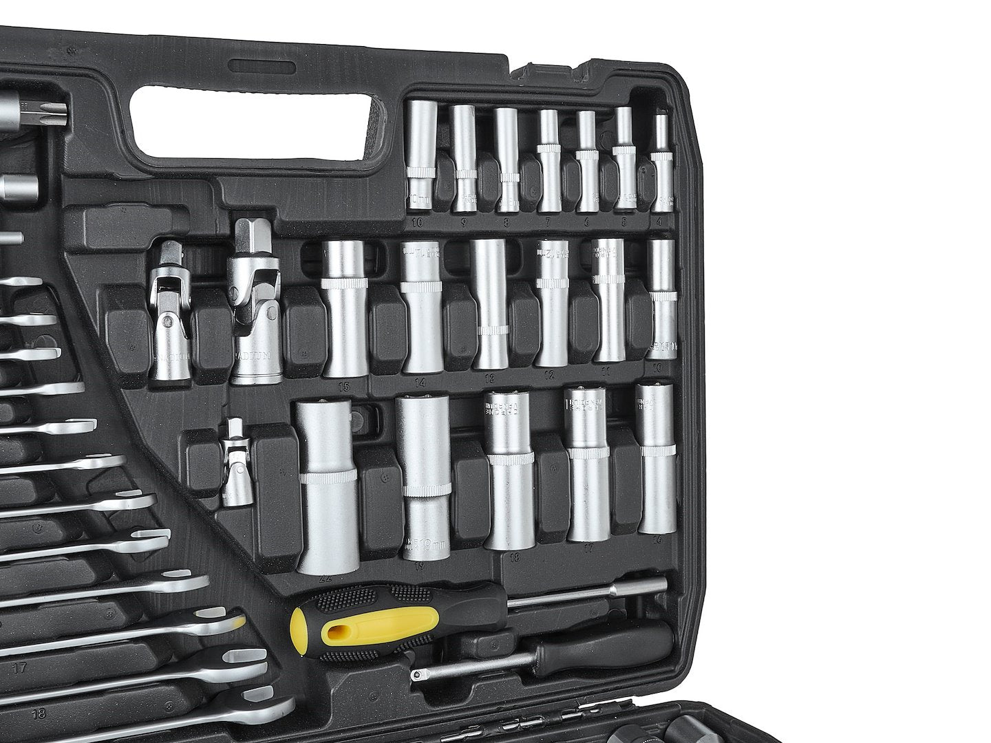 TRUSA DE SCULE 216 PIESE 1/4", 3/8", 1/2" GEKO