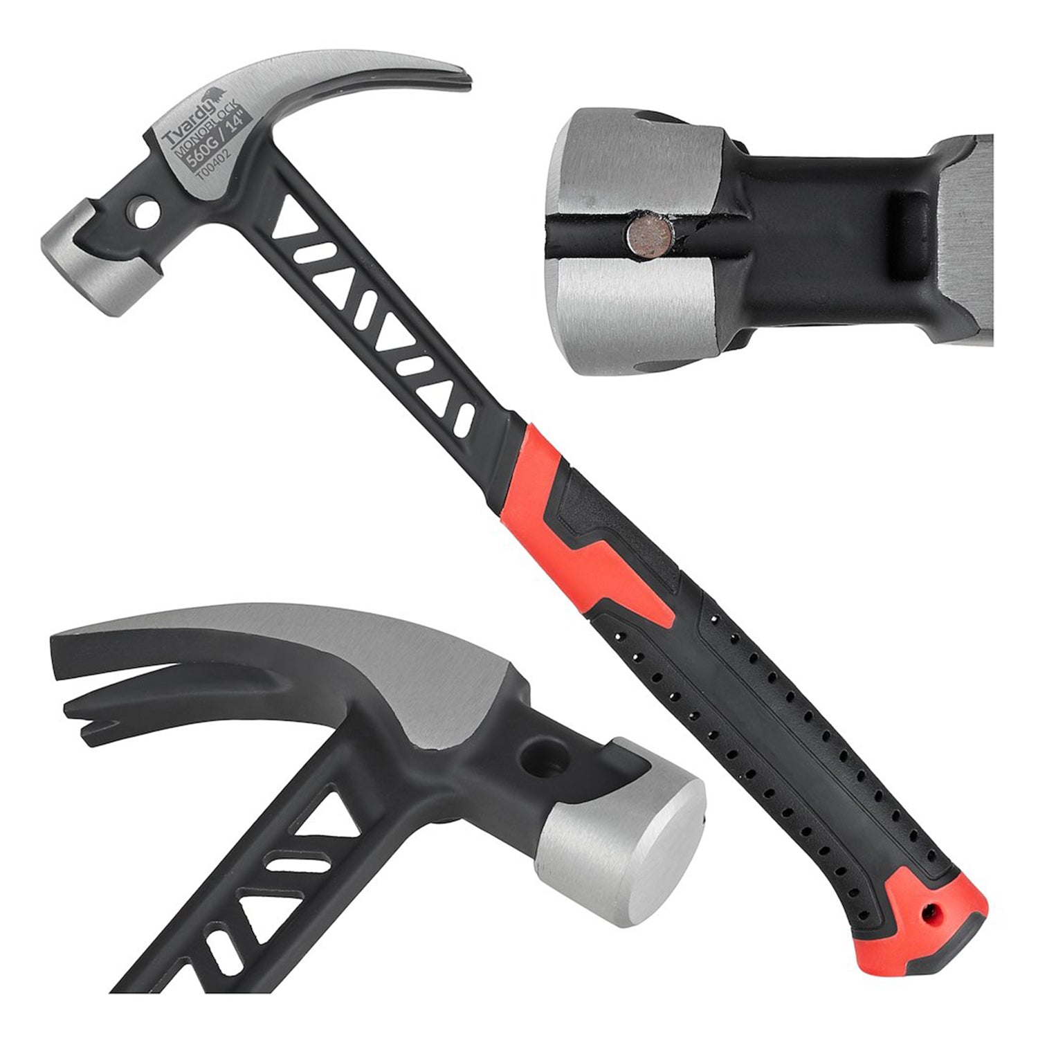 CIOCAN CIZMAR 560G ANTI-SHOCK MONOBLOCK PENTRU PIELE, TAPITERIE SI LEMN - TVARDY