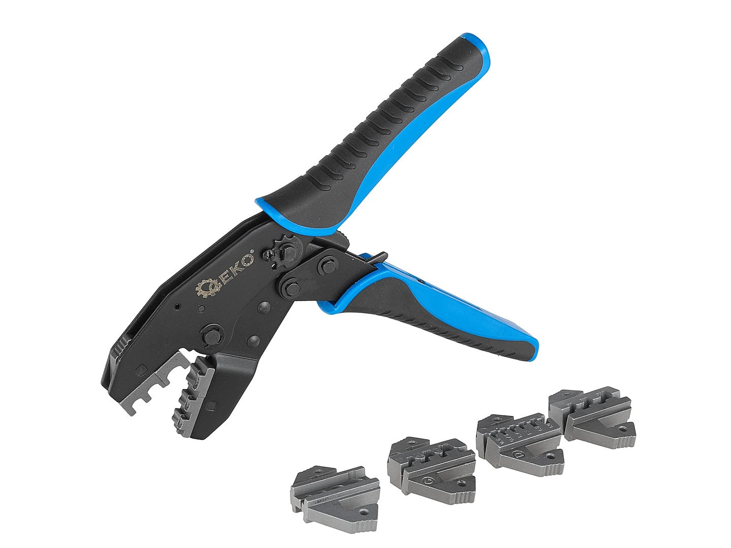 CLESTE PENTRU SERTIZARE MUFE SI CONECTORI CU 5 CAPETE INTERSCHIMBABILE GEKO