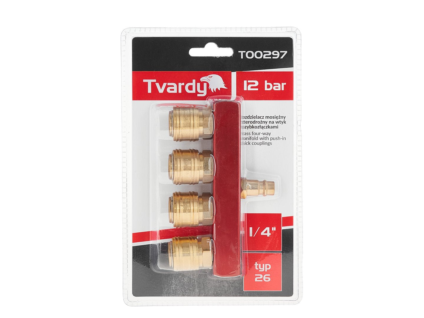 RAMIFICATOR, DISTRIBUITOR DE AER CU 4 IESIRI, CUPLE RAPIDE 1/4