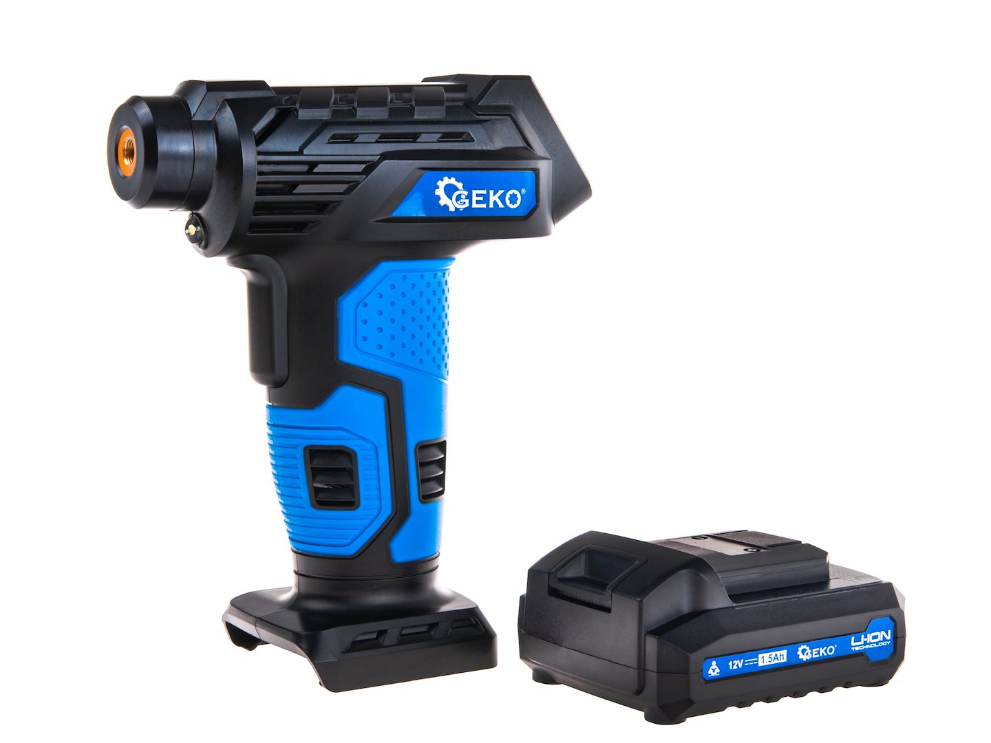 COMPRESOR AUTO PORTABIL CU ACUMULATOR 12V AFISAJ LCD GEKO