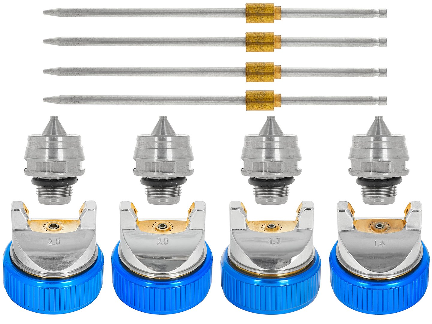 PISTOL DE VOPSIT HVLP 600ML CU 4 DUZE 1.4-1.7-2.0-2.5