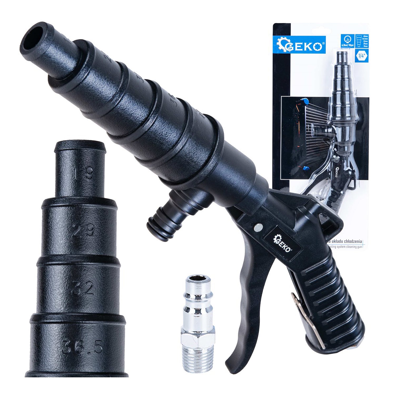 PISTOL DE CURATARE SISTEM CIRCUIT DE RACIRE MOTOR AUTO, 1/4 GEKO