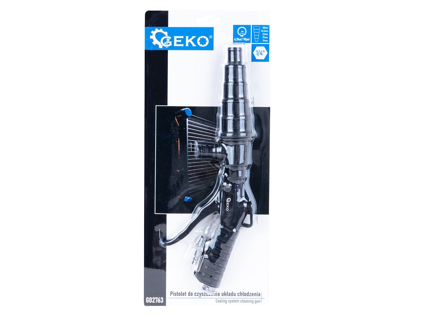 PISTOL DE CURATARE SISTEM CIRCUIT DE RACIRE MOTOR AUTO, 1/4 GEKO