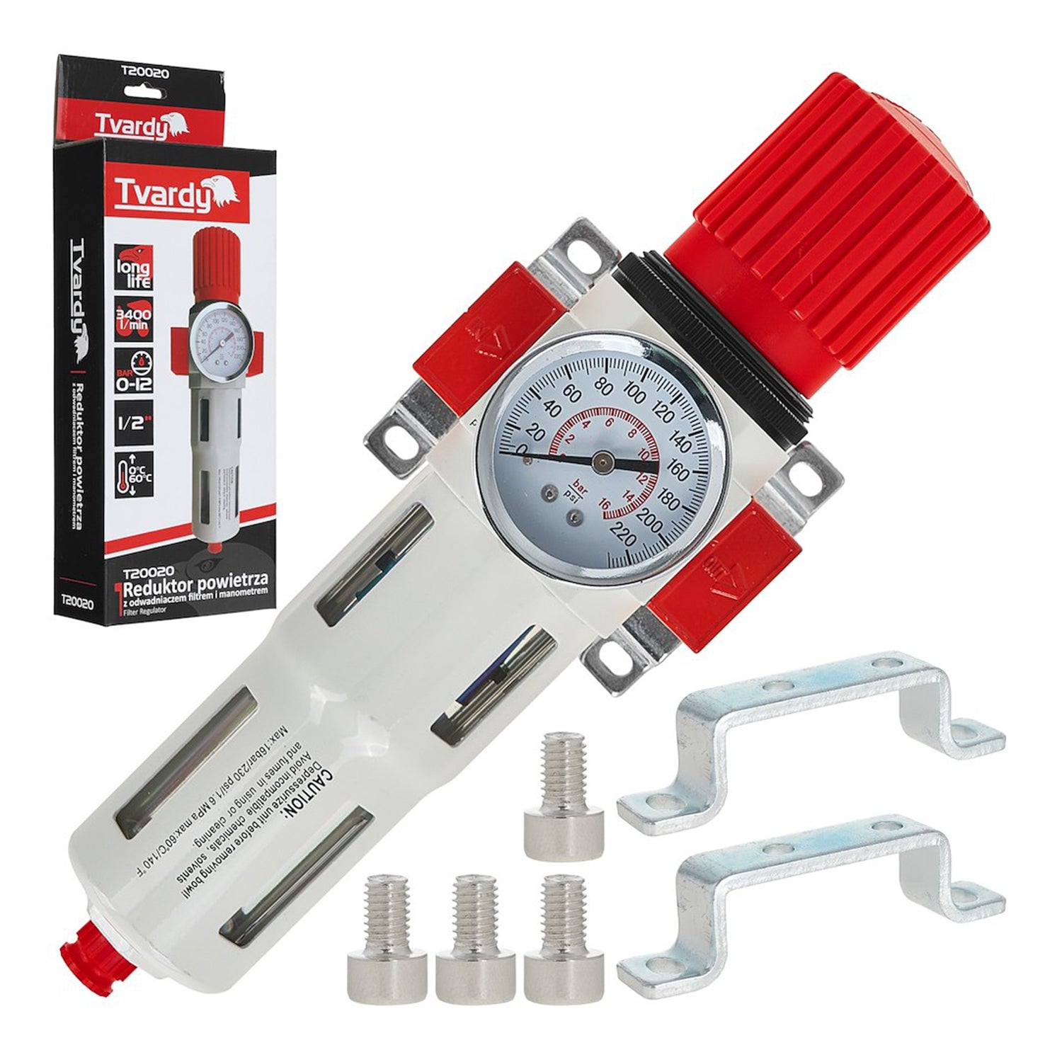 FILTRU DE AER CU REGULATOR DE PRESIUNE 1/2 TVARDY