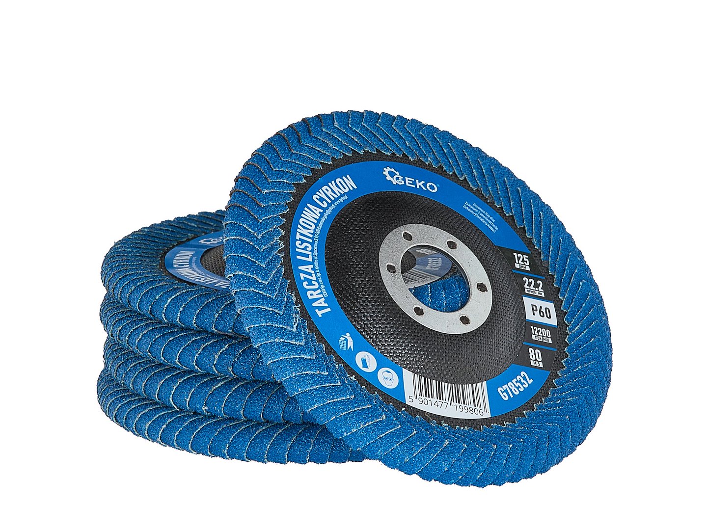 DISC LAMELAR DIN ZIRCONIU PENTRU ZONE ADANCI DE SUDURA 125MM P60