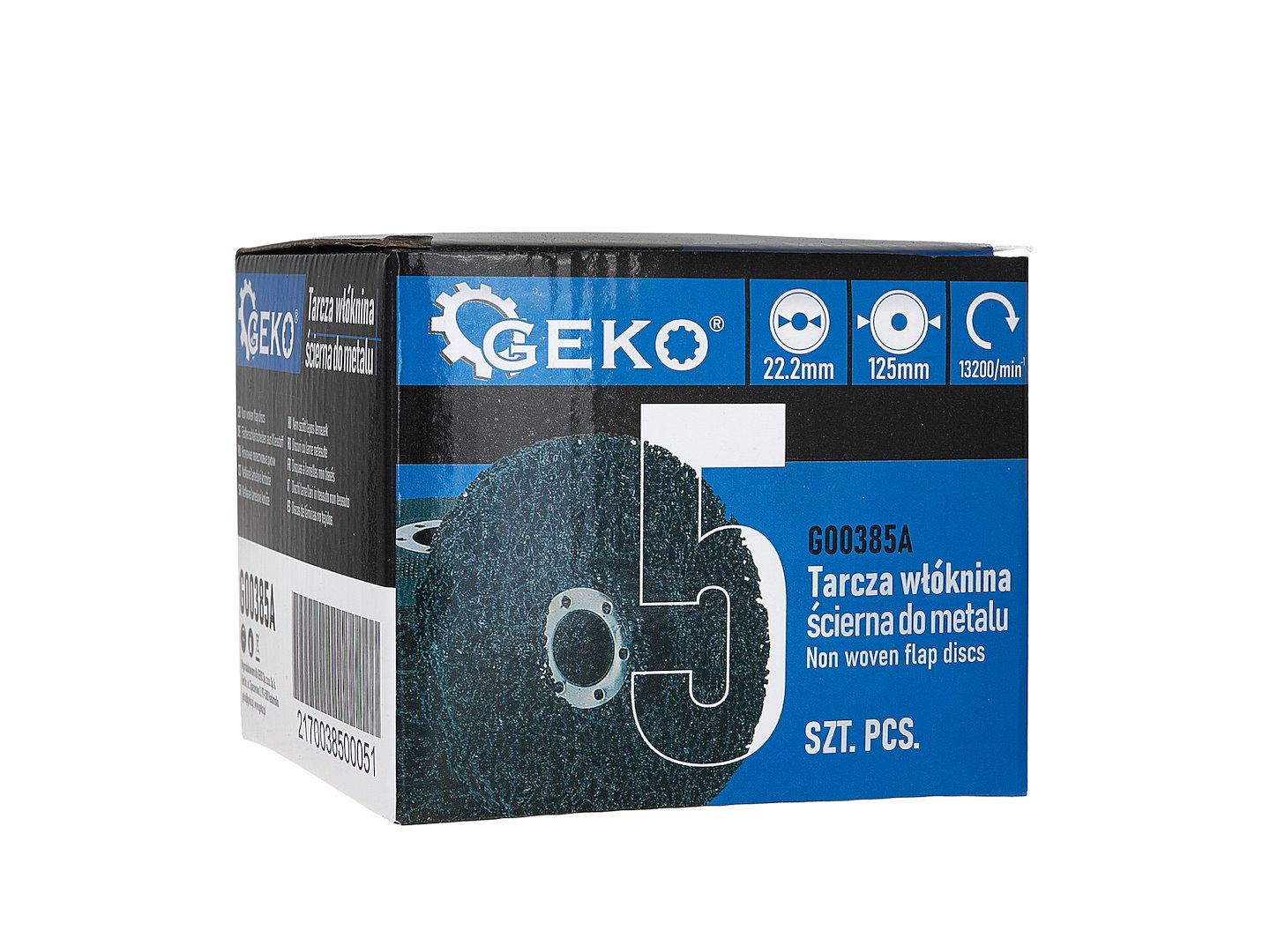 DISC ABRAZIV 125 X 22.2 MM CLEAN&STRIP PENTRU CURATARE METAL, OTEL INOXIDABIL SI PLASTIC, GEKO