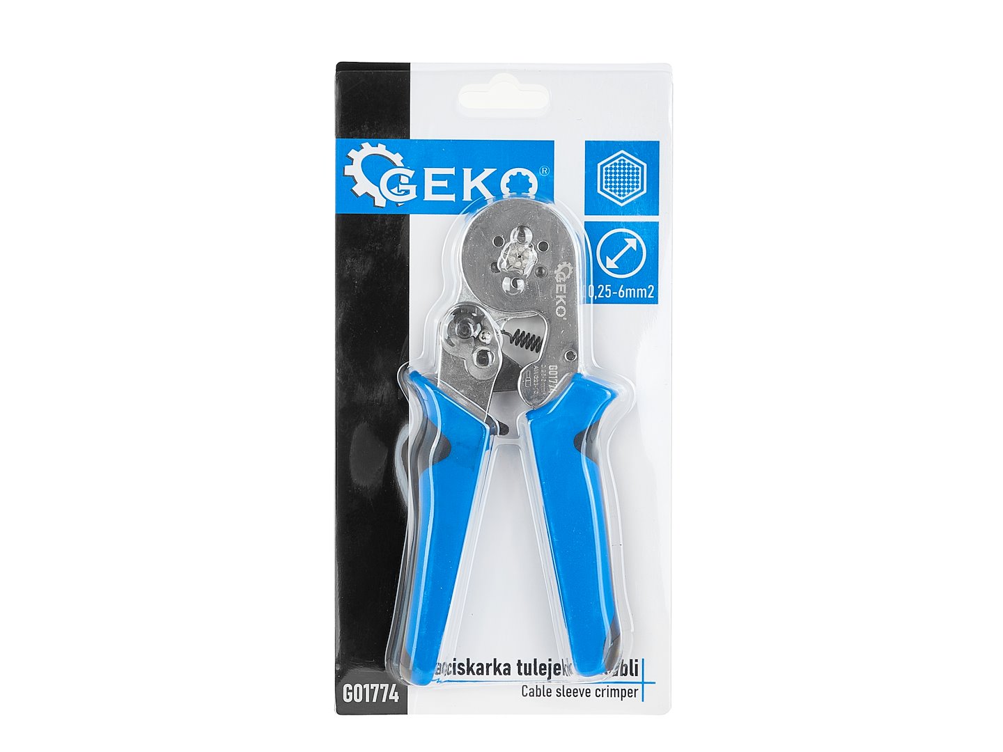 CLESTE PENTRU SERTIZAT CONECTORI 0.25-6MM² GEKO