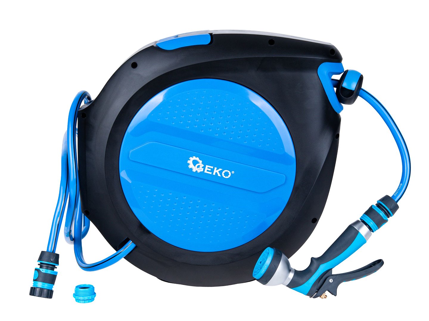 TAMBUR AUTOMAT SKY-LINE CU FURTUN DE GRADINA 30M 1/2", PERETE, CU PISTOL 7 FUNCTII - GEKO