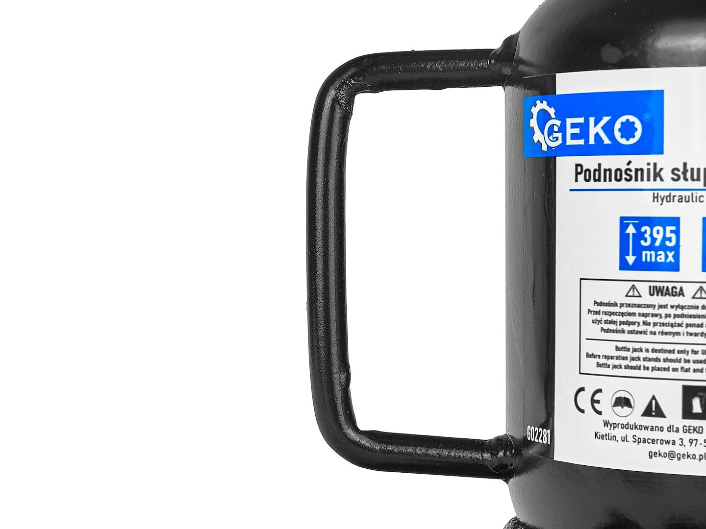 CRIC HIDRAULIC TIP BUTELIE 6T CU PISTON DUBLU, TALIE JOASA - GEKO