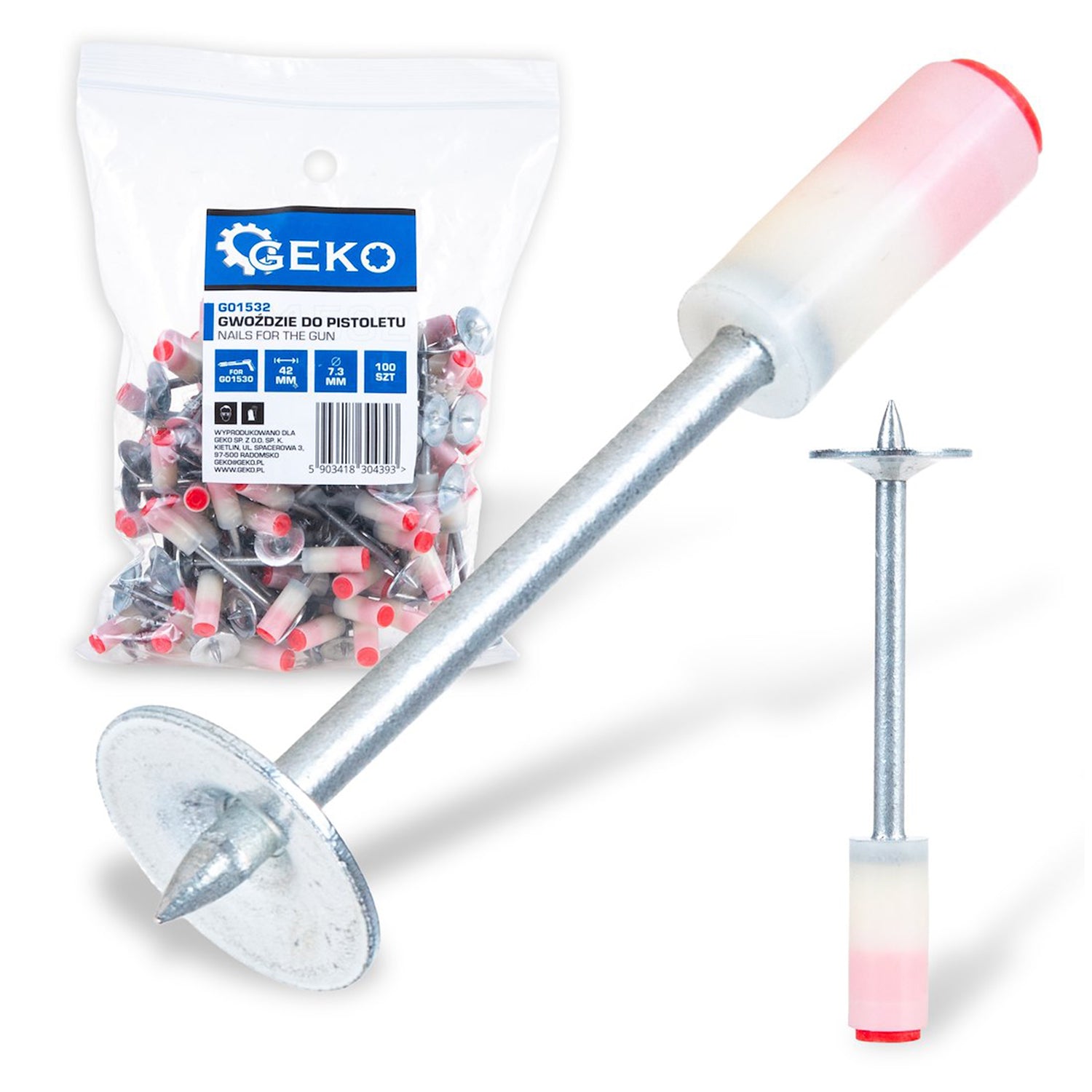 SET CUIE PENTRU PISTOL PNEUMATIC 100 BUC 42MM GEKO