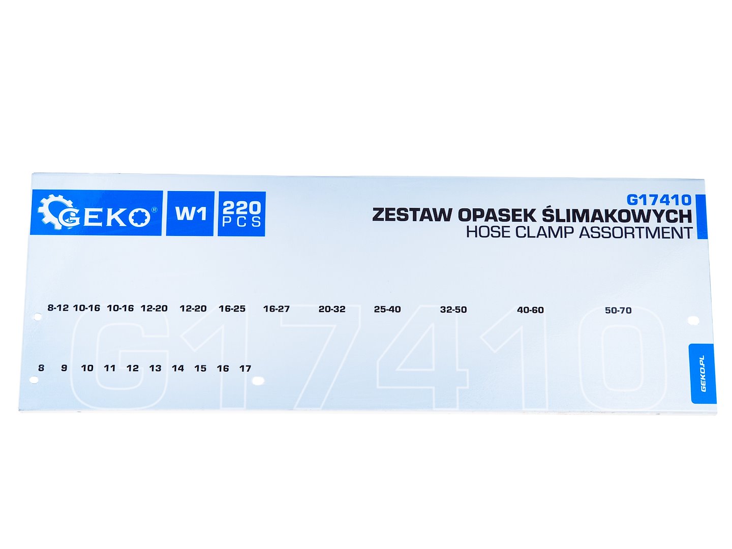 SET 220 COLIERE METALICE PENTRU FURTUN SI CONDUCTE, CU SUPORT DE PERETE
