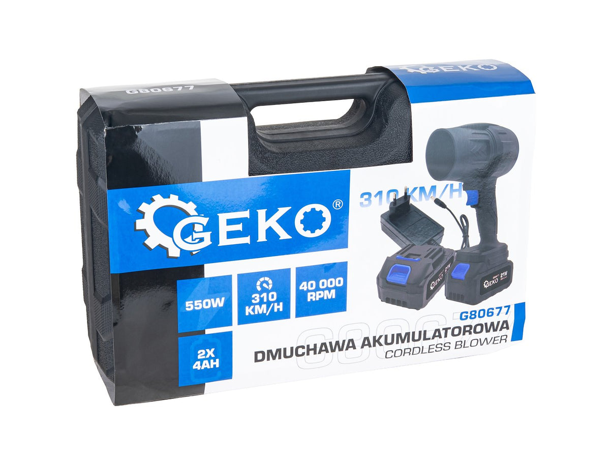 Suflanta de aer portabil cu 2 acumulatori 2x4.0ah 21V Geko