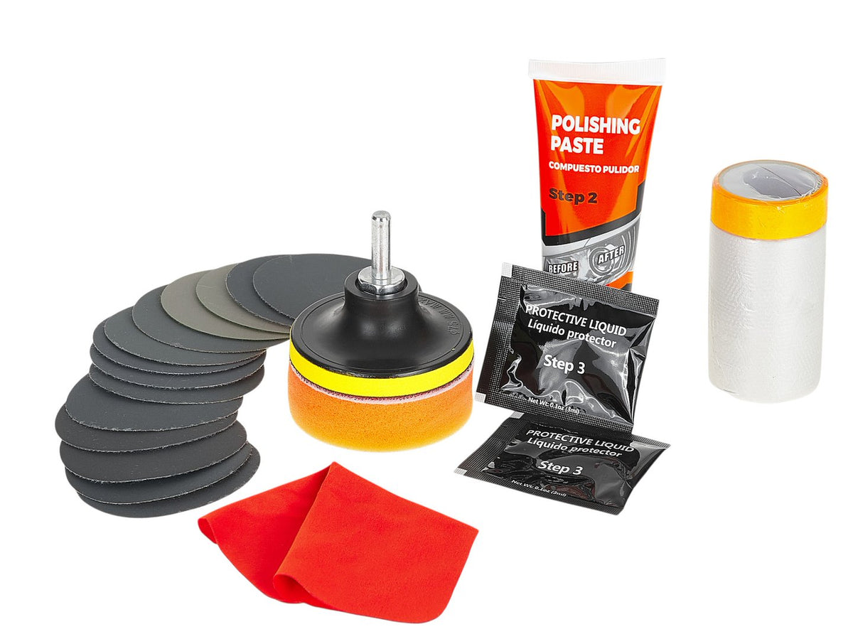 Kit restaurare faruri auto lustruire polisat 22 piese Keltin