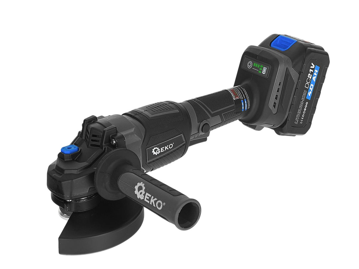 Polizor unghiular cu 2 acumulatori 125mm 950W 21V 4ah Geko
