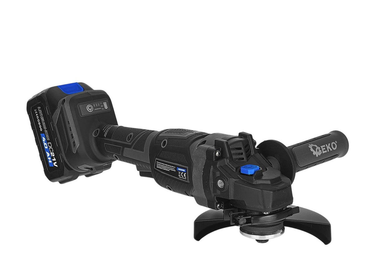Polizor unghiular cu 2 acumulatori 125mm 950W 21V 4ah Geko