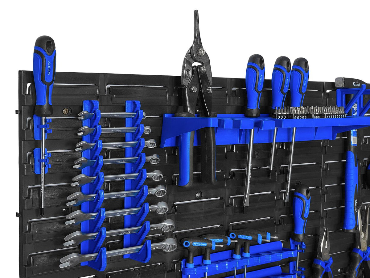 Panou suport organizator de scule cu cutii depozitare 78 piese 1152x780mm Geko