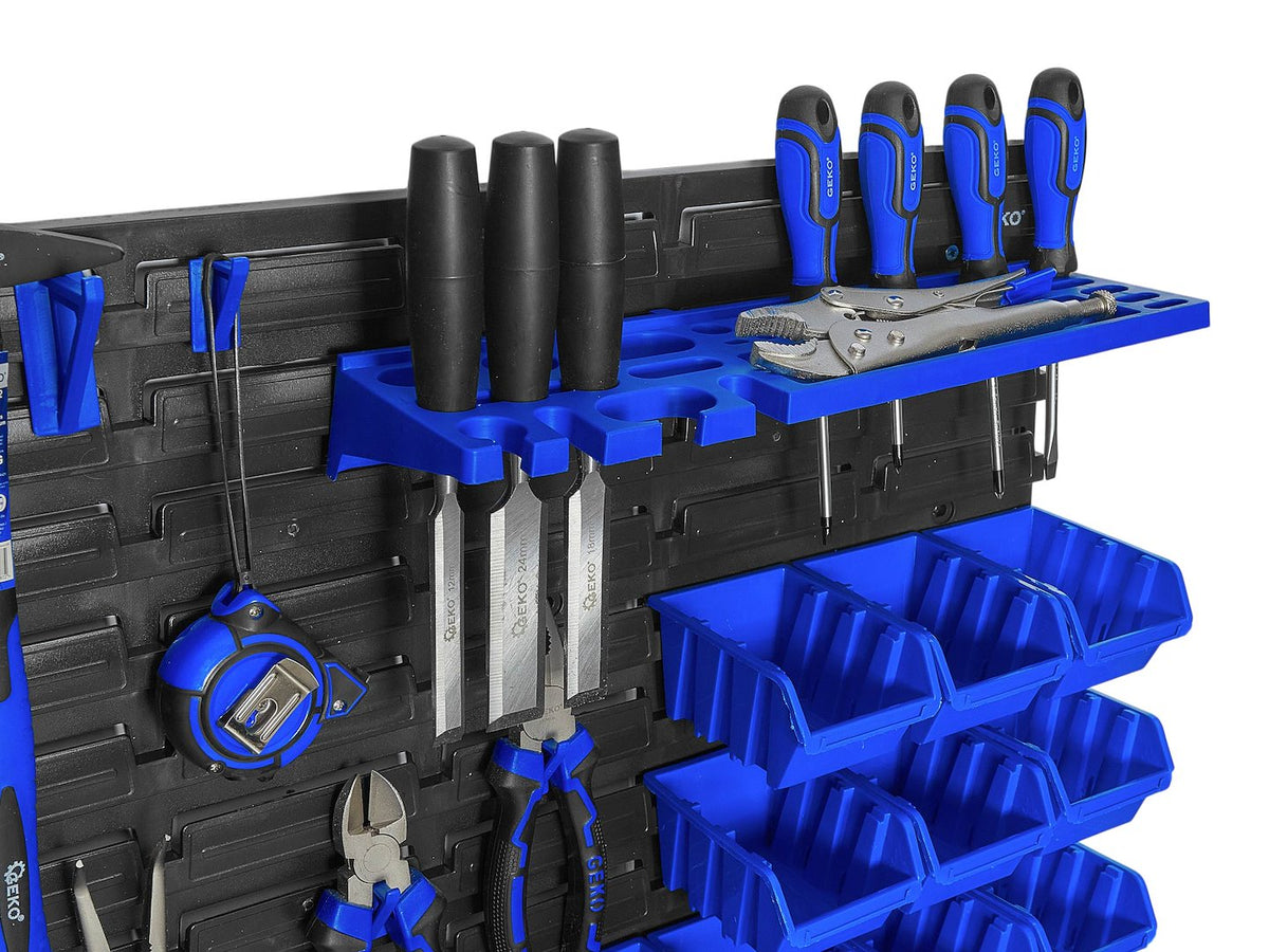 Panou suport organizator de scule cu cutii depozitare 78 piese 1152x780mm Geko