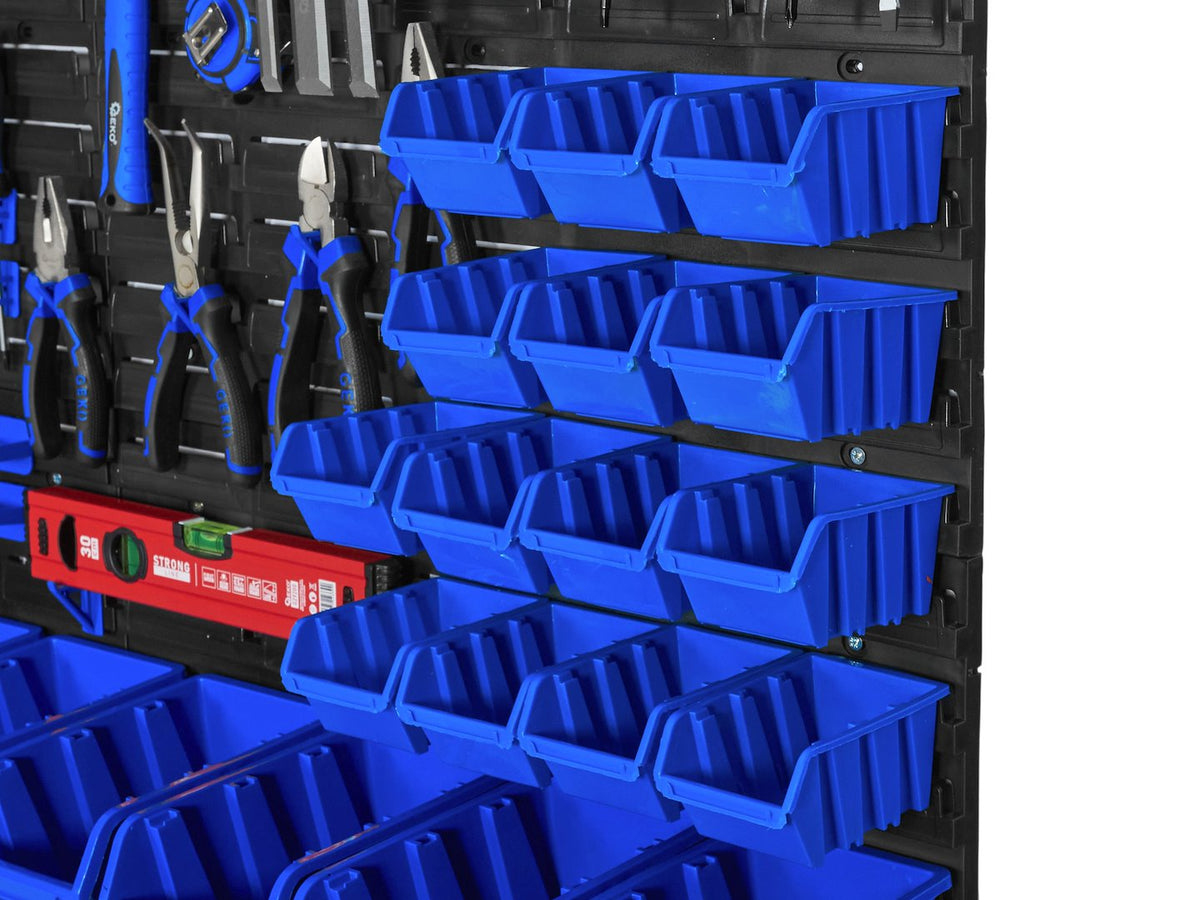 Panou suport organizator de scule cu cutii depozitare 78 piese 1152x780mm Geko