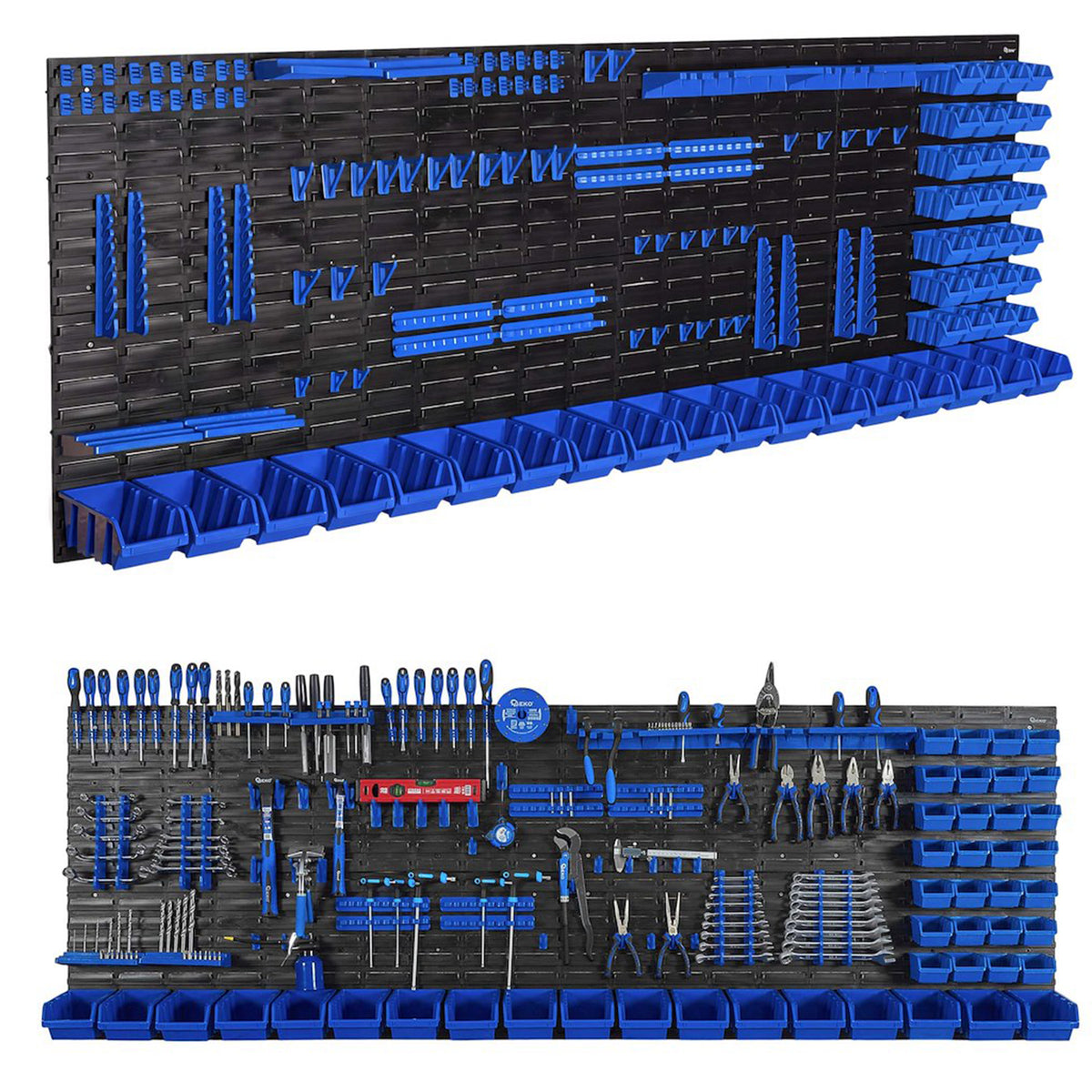 Panou suport organizator de scule cu cutii depozitare 140 piese 2304x780mm Geko