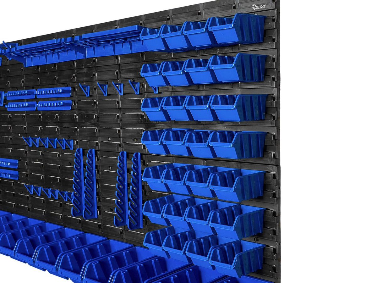 Panou suport organizator de scule cu cutii depozitare 140 piese 2304x780mm Geko