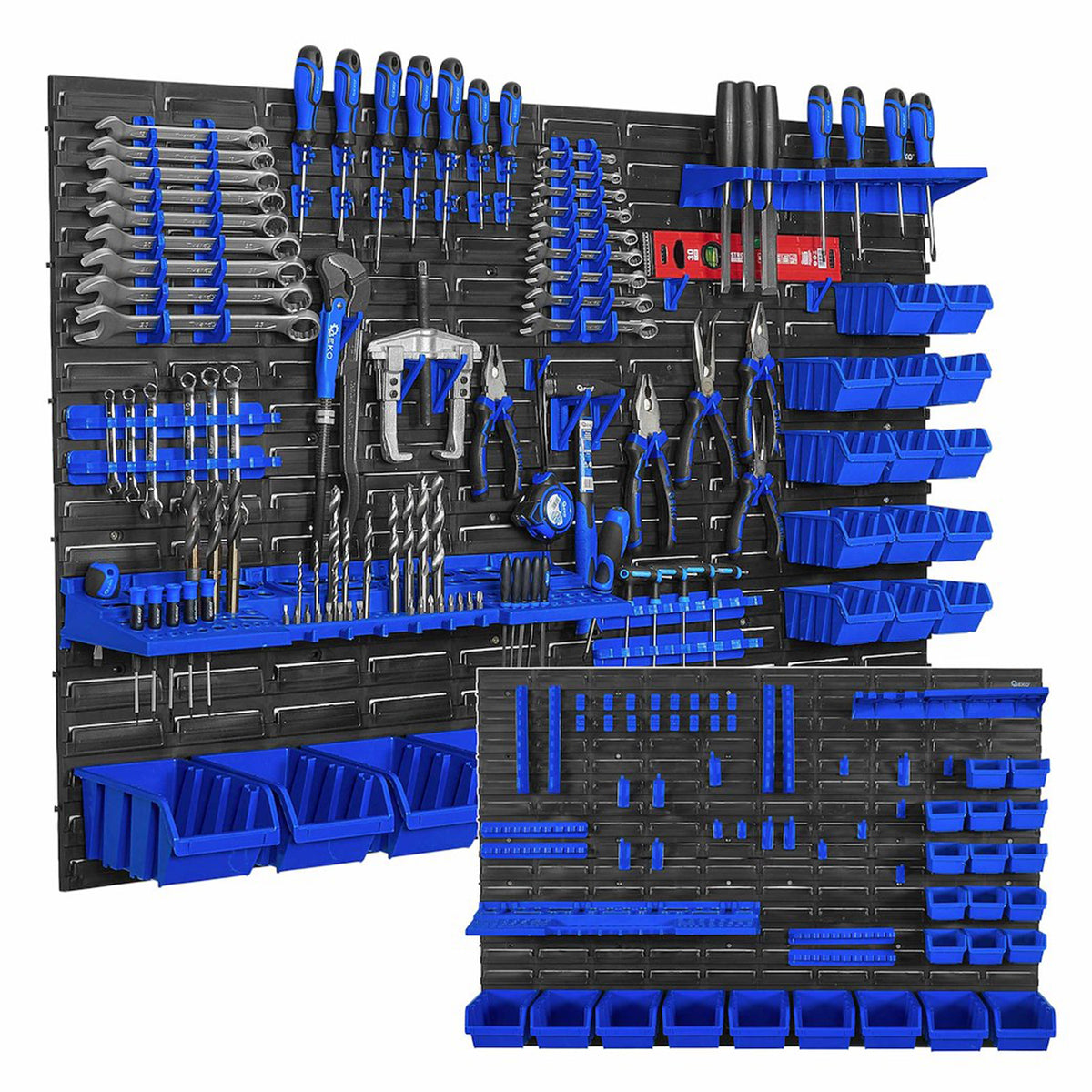 Panou suport organizator de scule cu cutii depozitare 69 piese 1152x780mm Geko