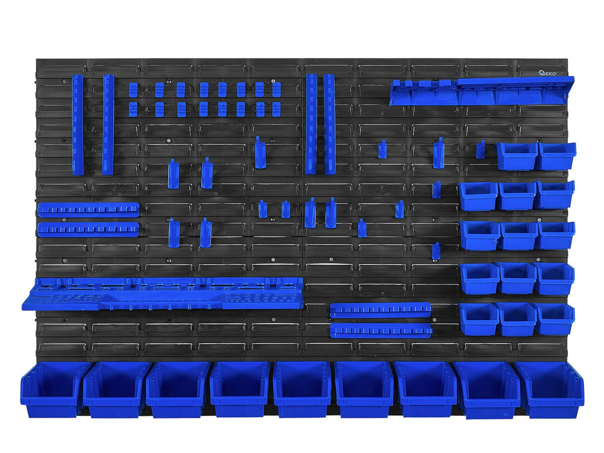 Panou suport organizator de scule cu cutii depozitare 69 piese 1152x780mm Geko