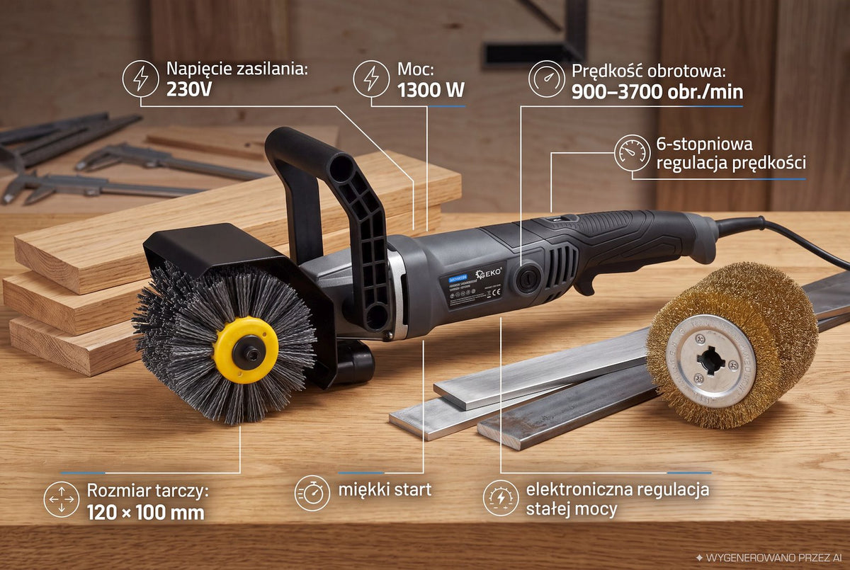 Masina electrica de satinat pentru lemn si metal 1300w Geko