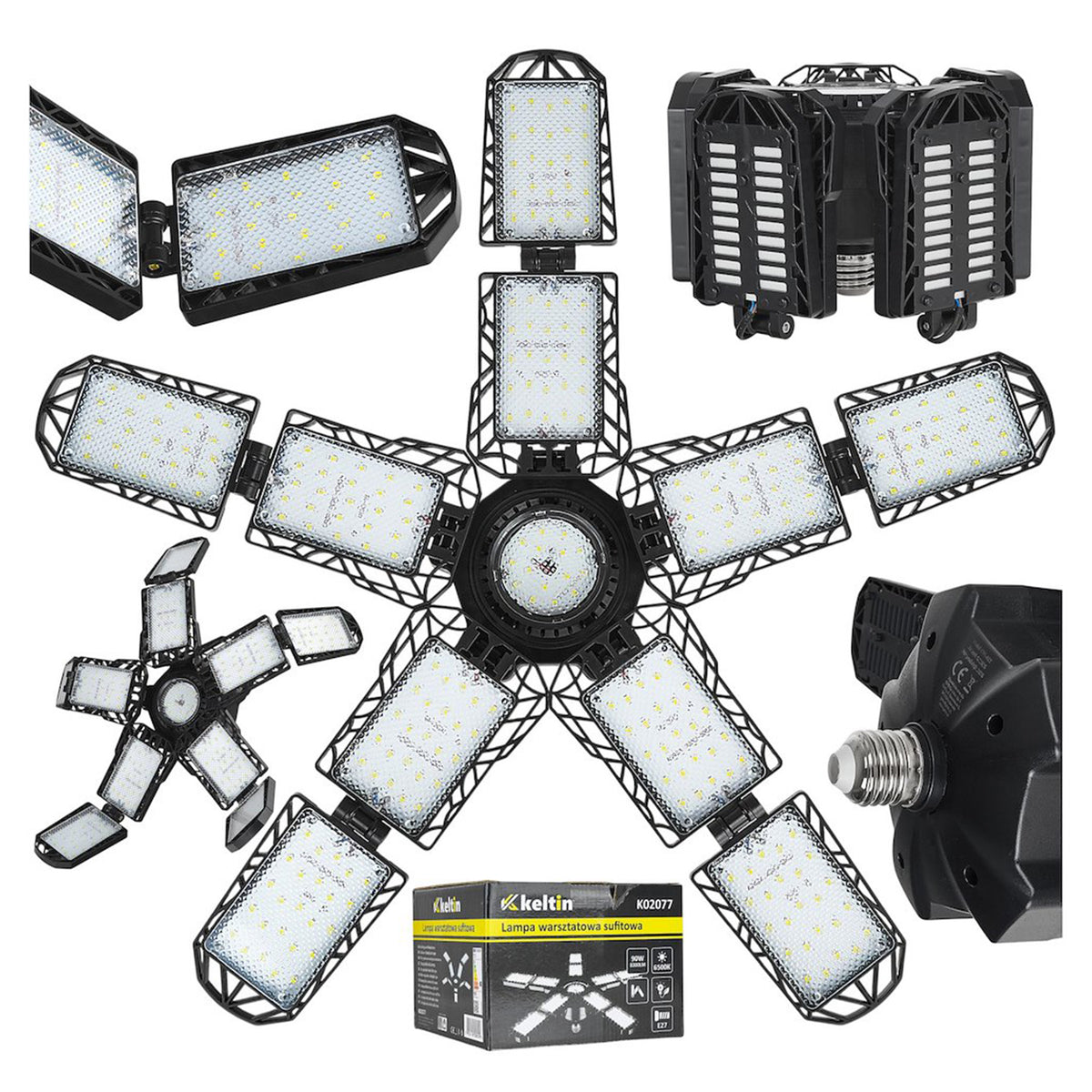 Lampa LED pliabila e27 90w 8300lm 6500k Keltin
