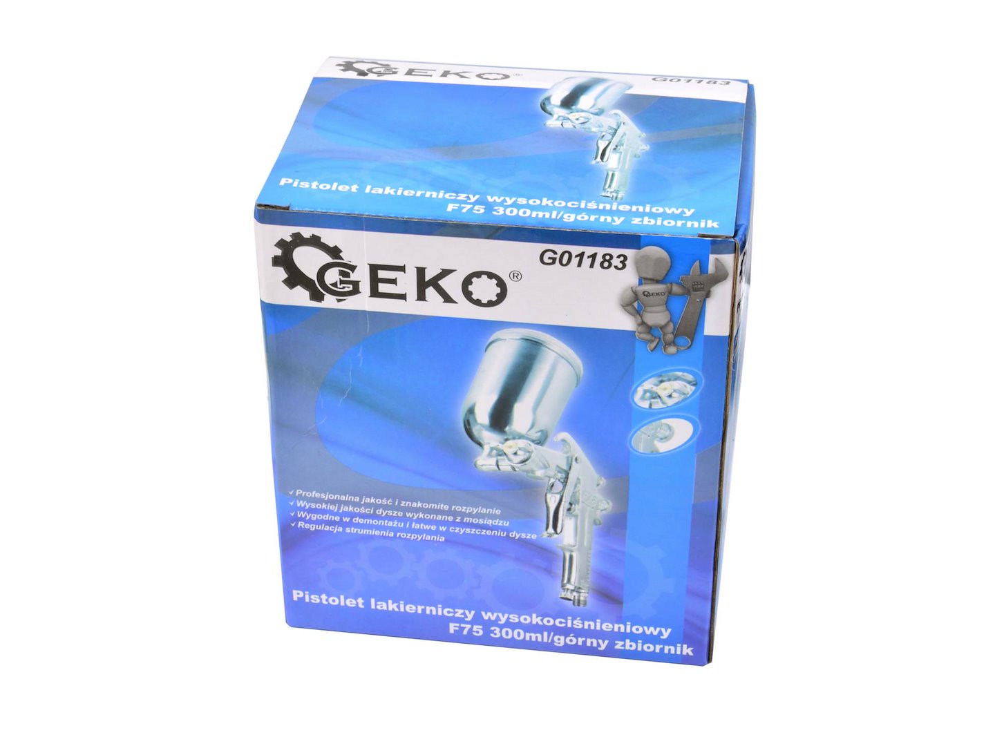 PISTOL DE VOPSIT CU REZERVOR METALIC 300ML, GEKO